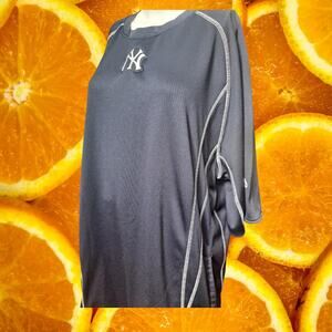 Majestic Men's Navy New York Yankees Thermal Knit Pullover Sweatshirt Size XL‎